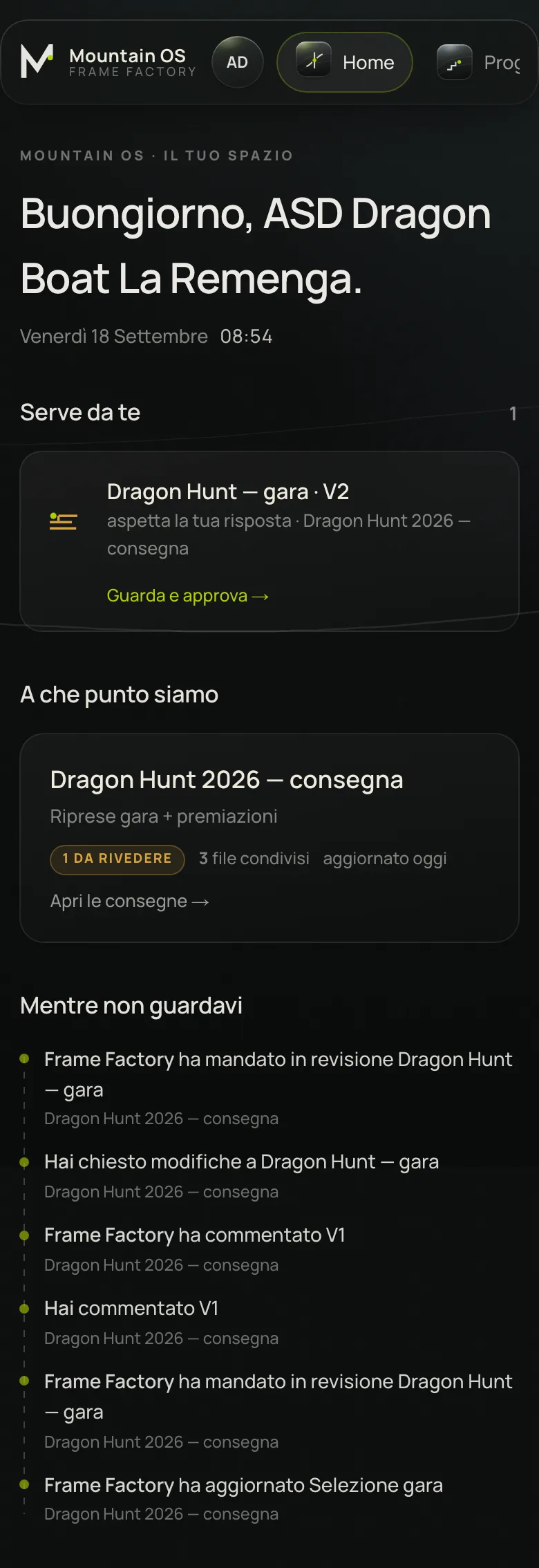 Mountain OS su telefono