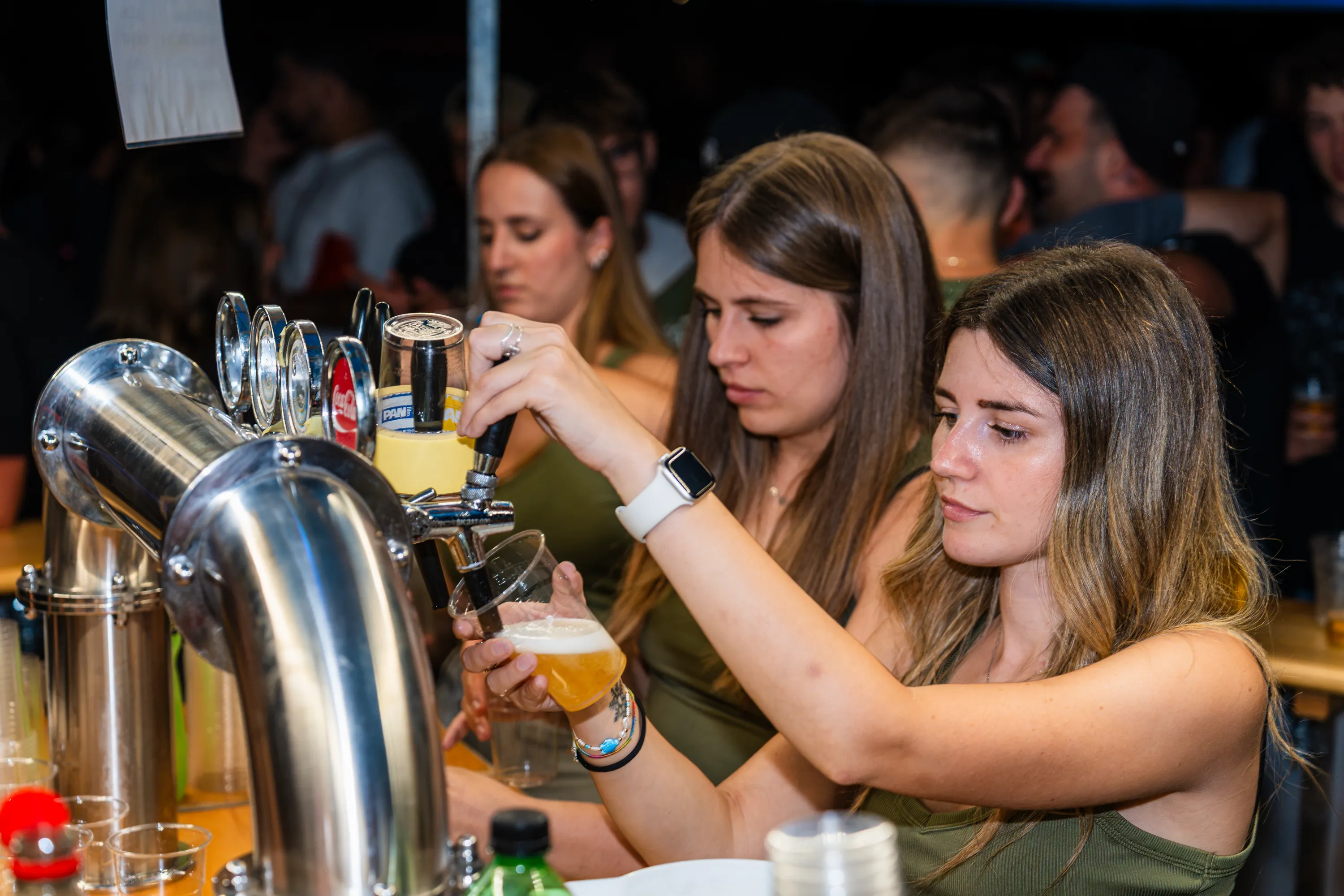 La birra alla spina durante la festa