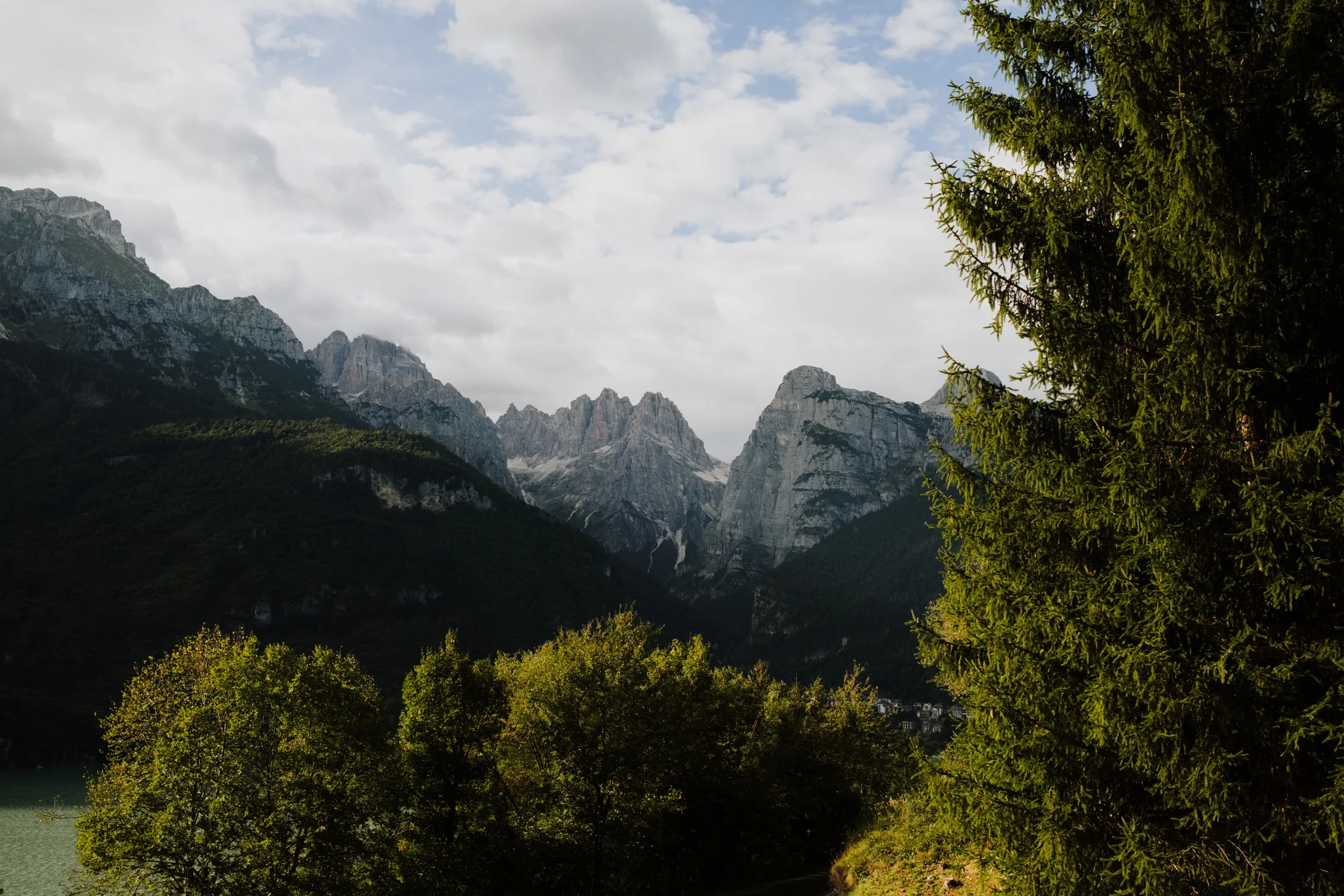 Montagne e alberi a Molveno